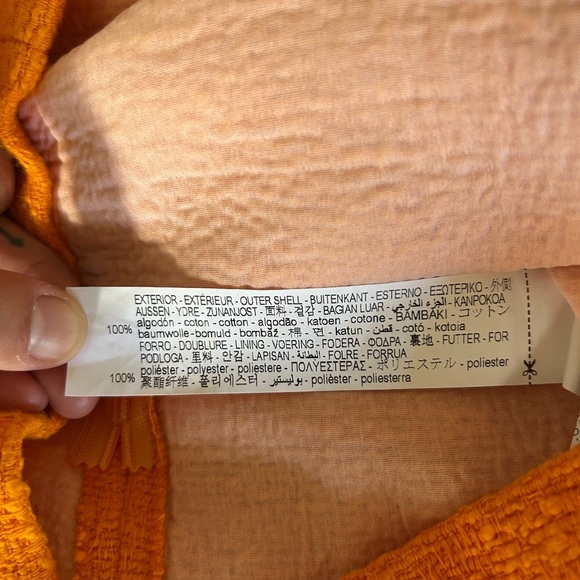 NWT ZARA Elegant Textured Orange Sleeveless Dress Size Medium - Picture 10 of 10